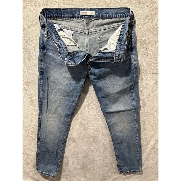 Signature Levi Strauss Mens Size 34x32 Slim Blue Denim Straight Stretch - Picture 5 of 16